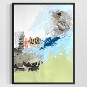 Original Mixed Media Abstract Modern Art Painting 18x24 "Poikilothermia" Signed